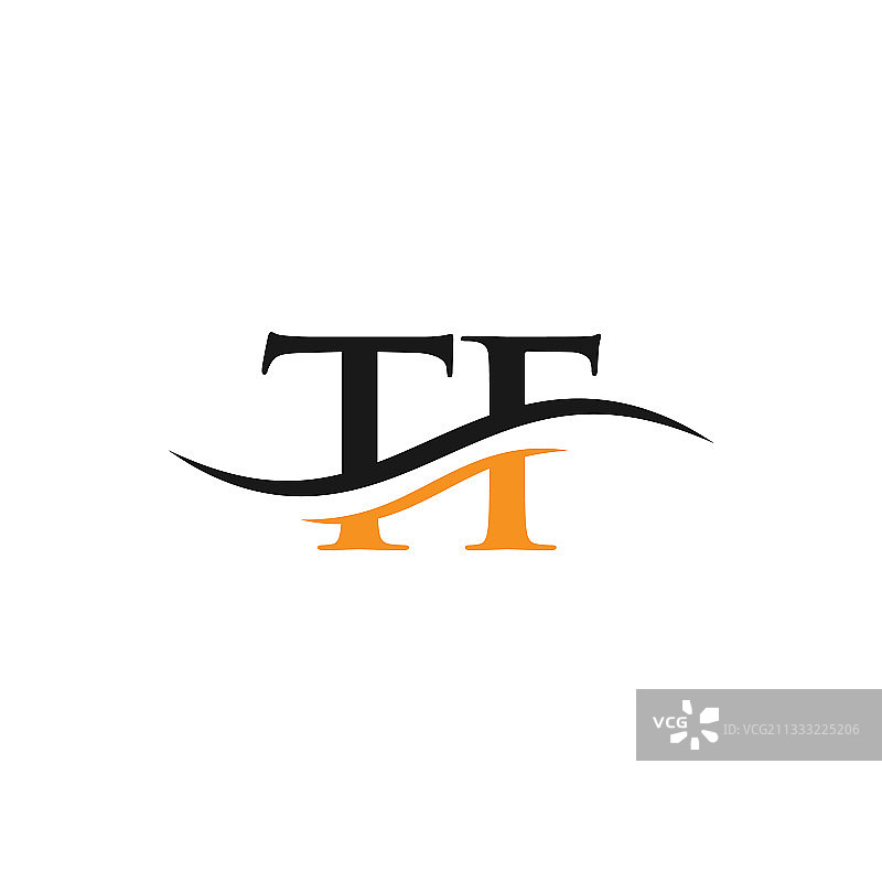 用于商业和公司的TF字母链接标志图片素材