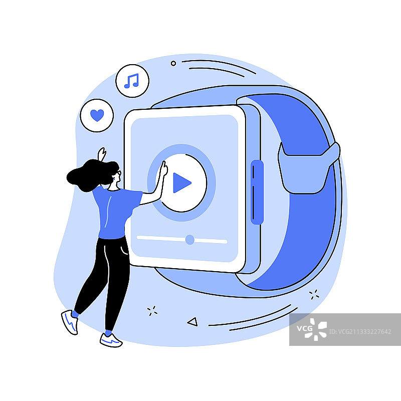 智能手表作为便携式媒体播放器图片素材