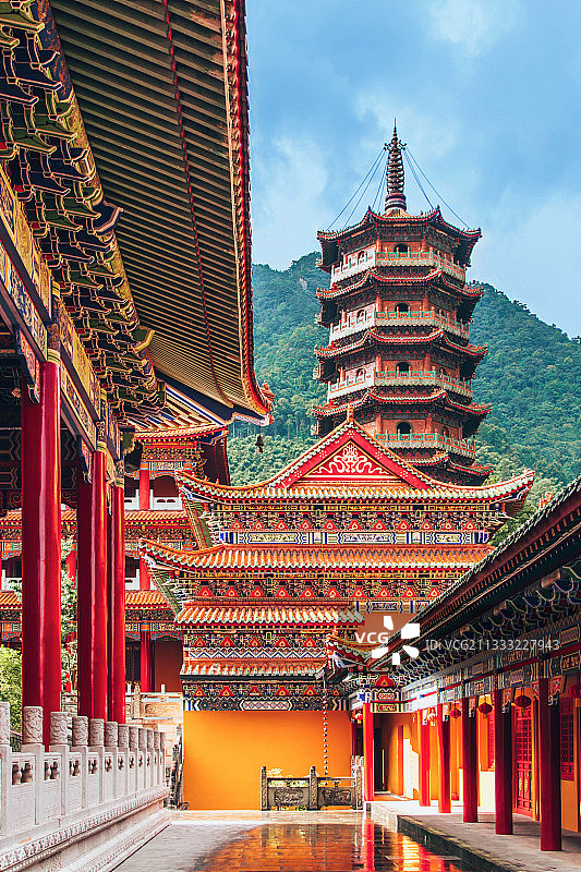 西天目山的寺庙图片素材