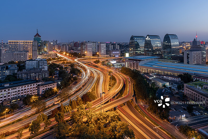 西直门夜景图片素材