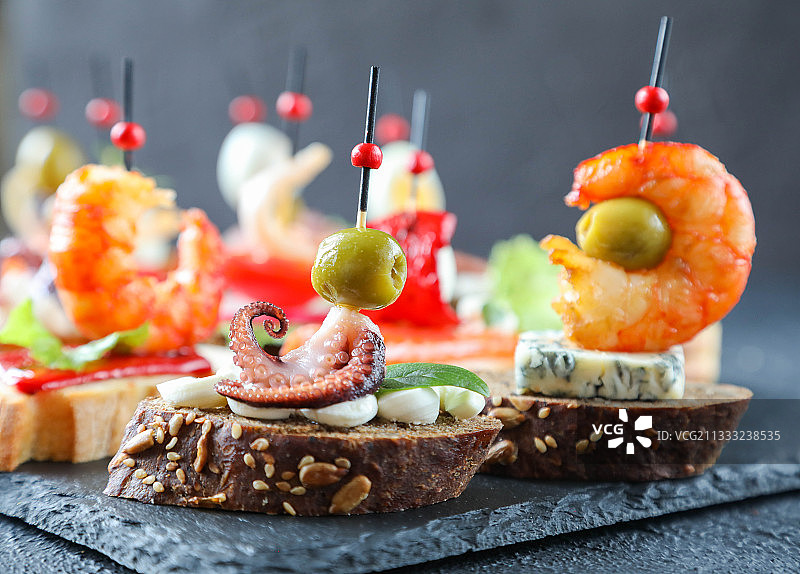 桌子上食物的特写图片素材