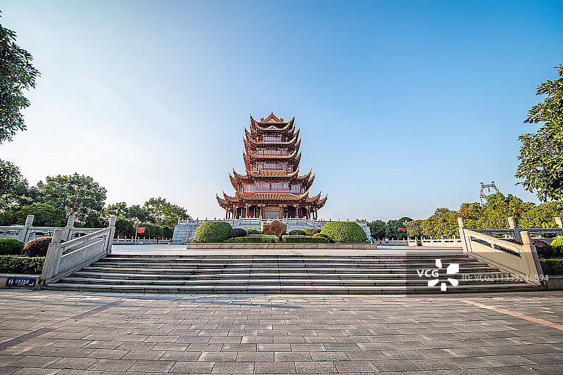 中国湖南省郴州市五岭公园五岭阁图片素材