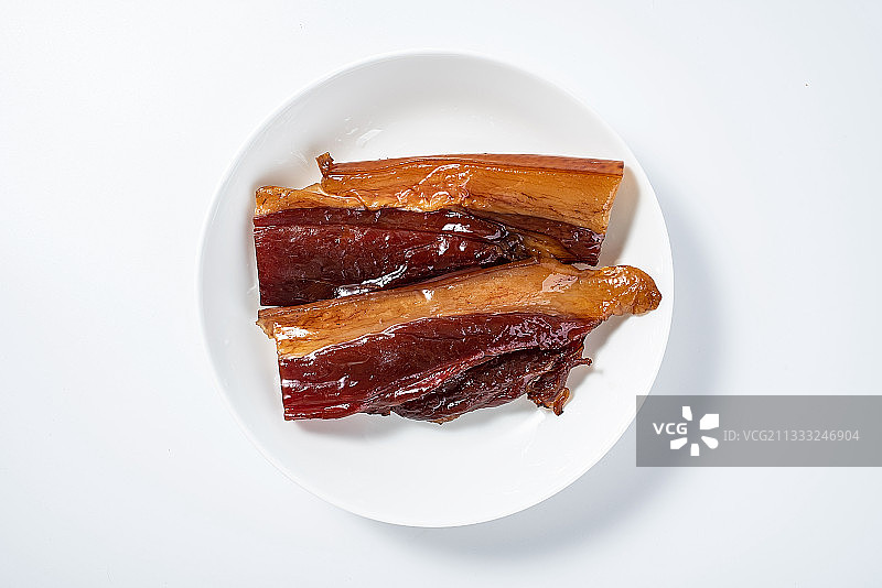 湖南特产湘西咸肉烟熏腊肉图片素材