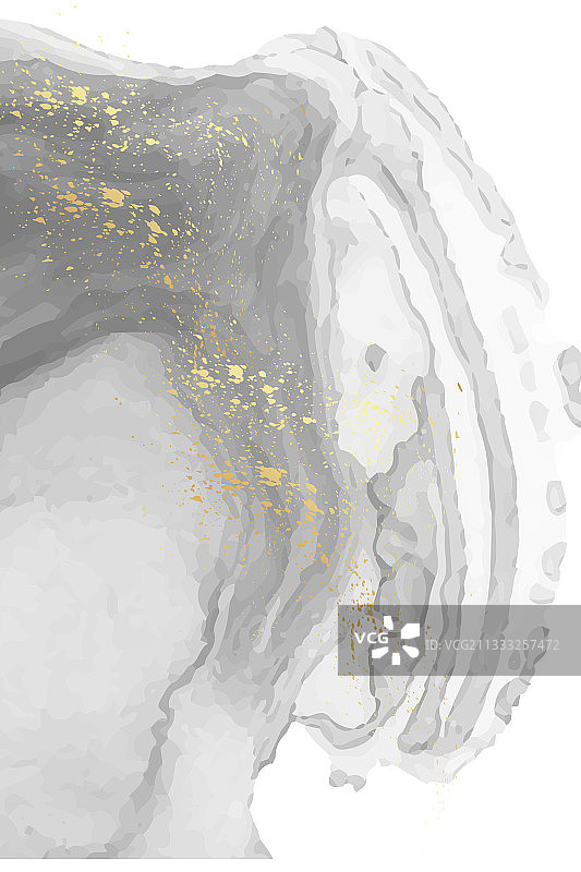 灰色金色 - 流体艺术图片素材