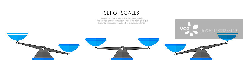 天秤座图标集合，白色背景图片素材