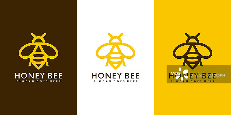 蜜蜂动物logo图片素材