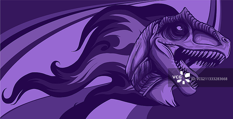 异特龙头像带火焰图片素材