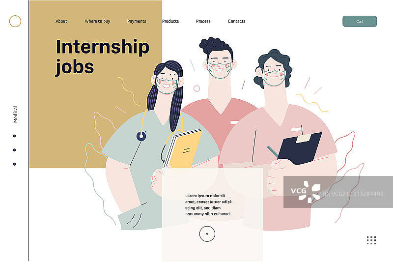 医疗保险模板：实习工作图片素材