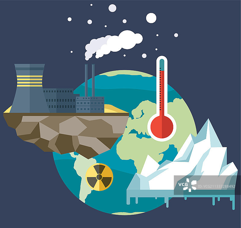 人类活动导致星球融化图片素材