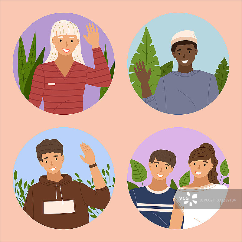 人们挥手相关图片合集图片素材