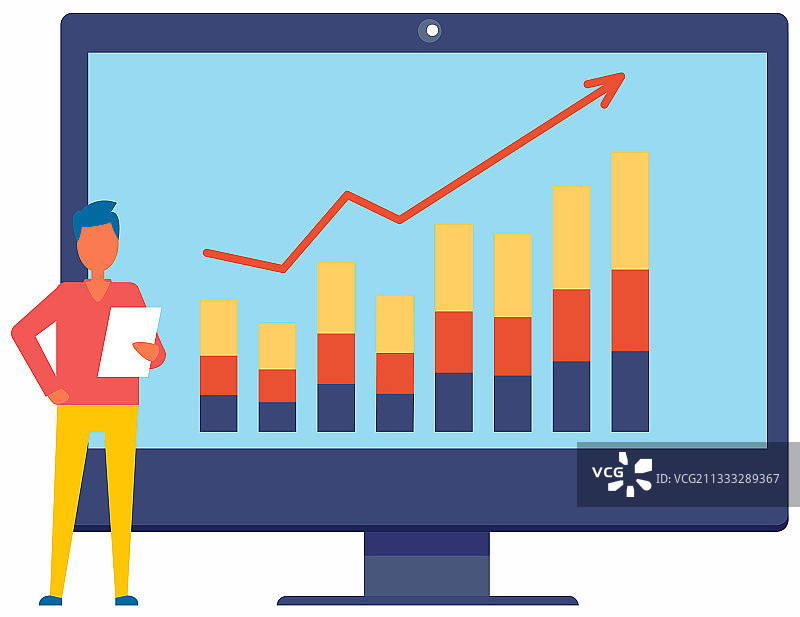 男金融分析师图片素材