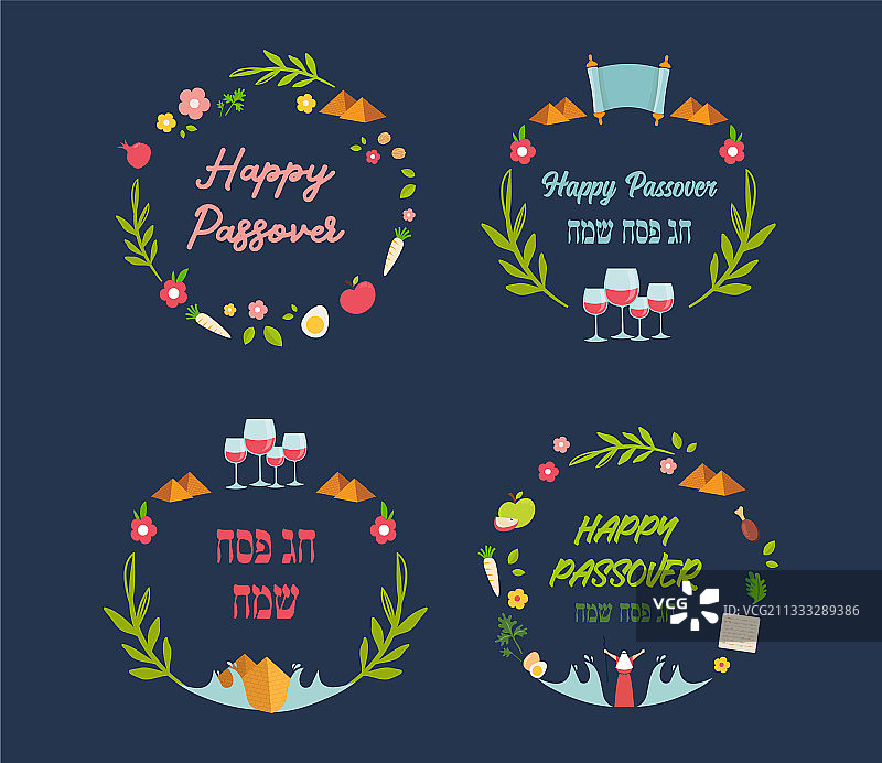 犹太人逾越节庆典边框图片素材