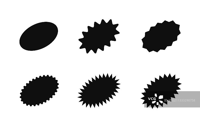光芒促销贴纸徽章套装图片素材