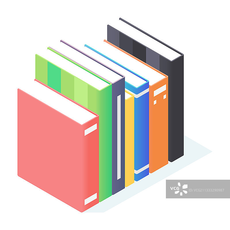 书籍堆叠2.5D素材图片素材