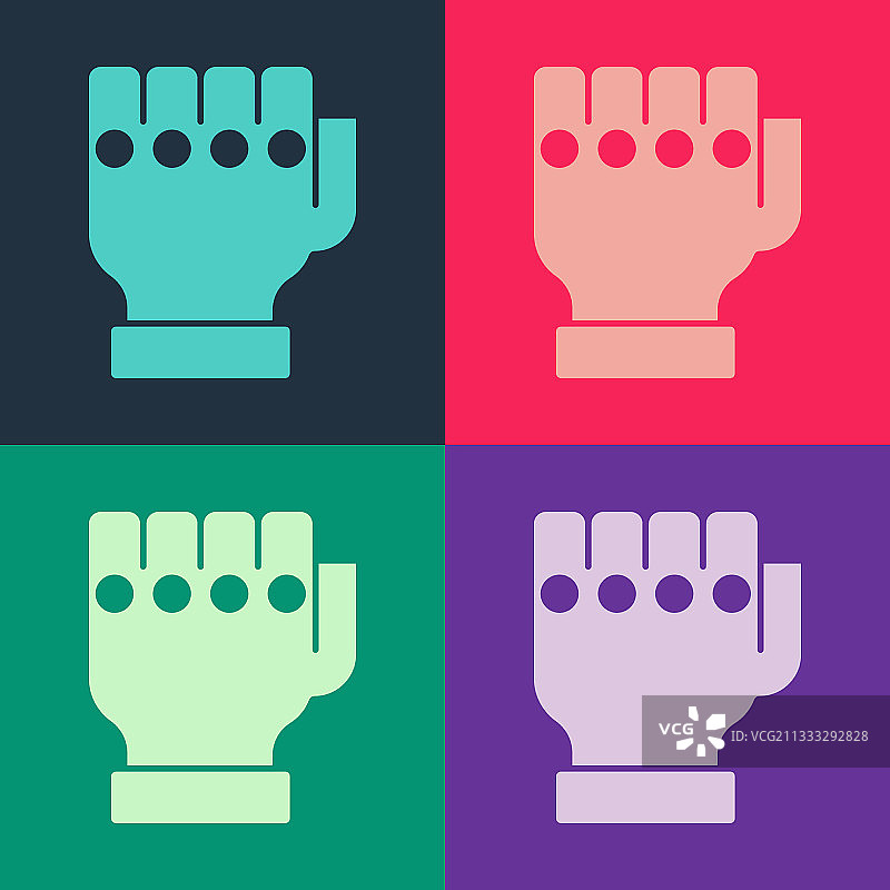 波普艺术综合格斗手套图标图片素材