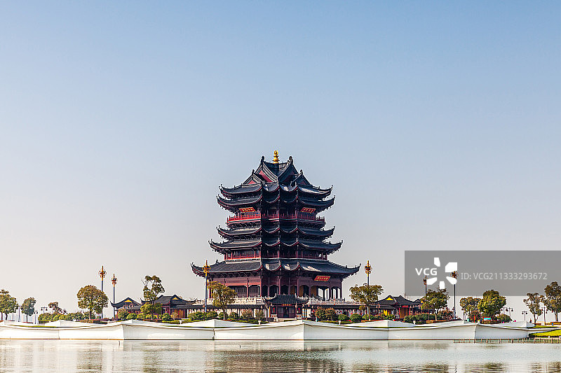 苏州阳澄湖重元寺图片素材