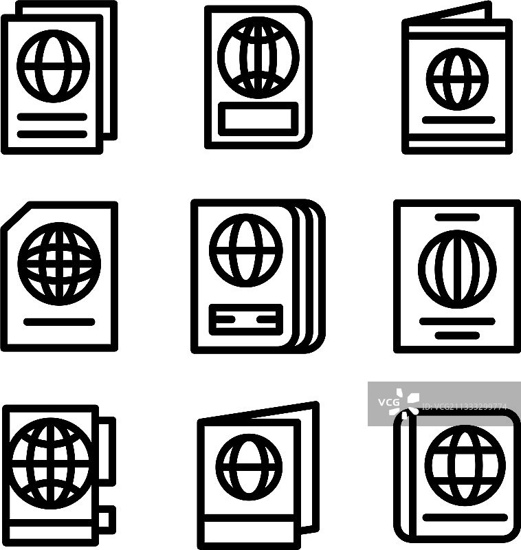 护照图标或标志图片素材