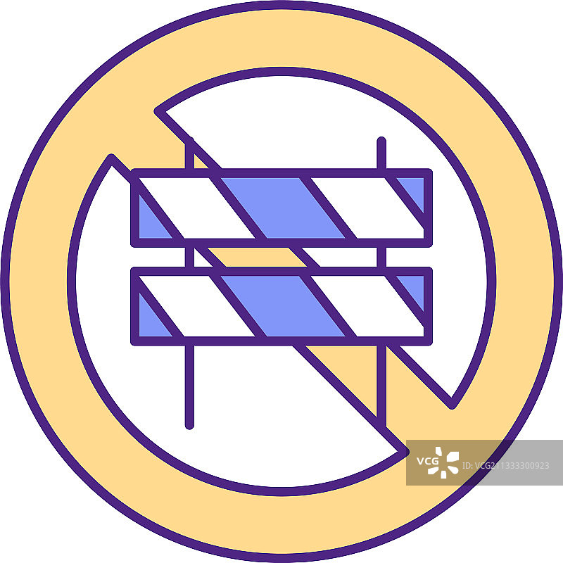 克服拖延症路障RGB颜色图片素材