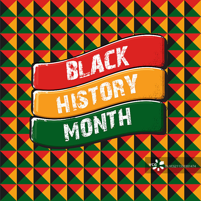 黑人历史月banner或标签图片素材