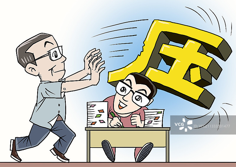插画：给考生减压图片素材