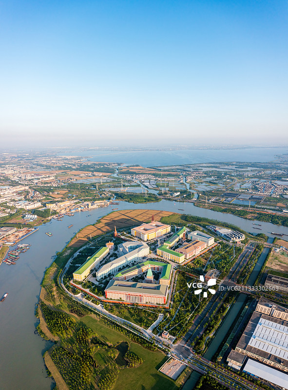 苏州工业园区，桑田岛，华为研发中心图片素材