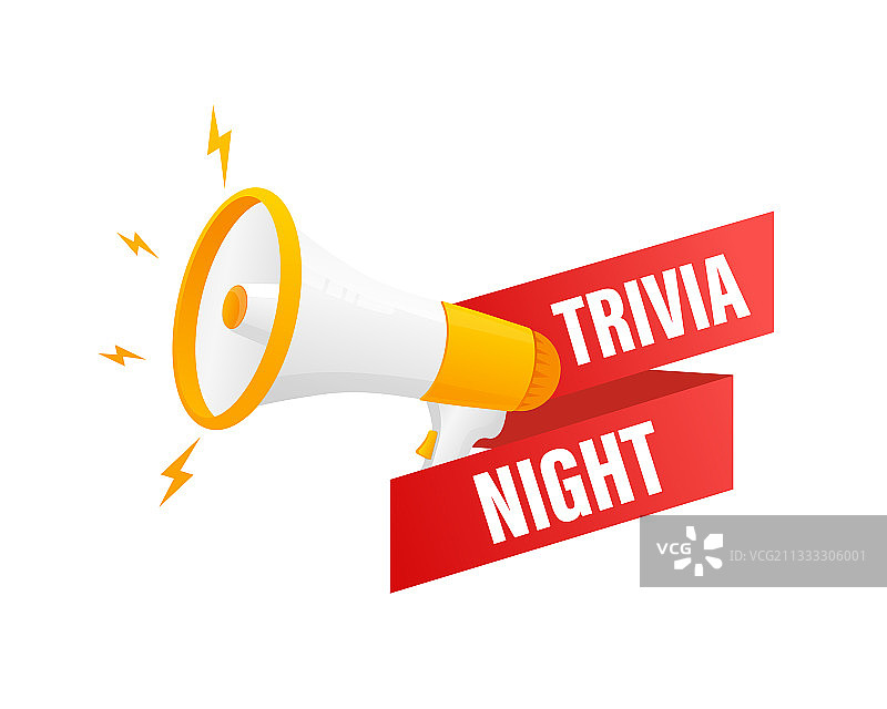 白色背景上的问答之夜扩音器图片素材