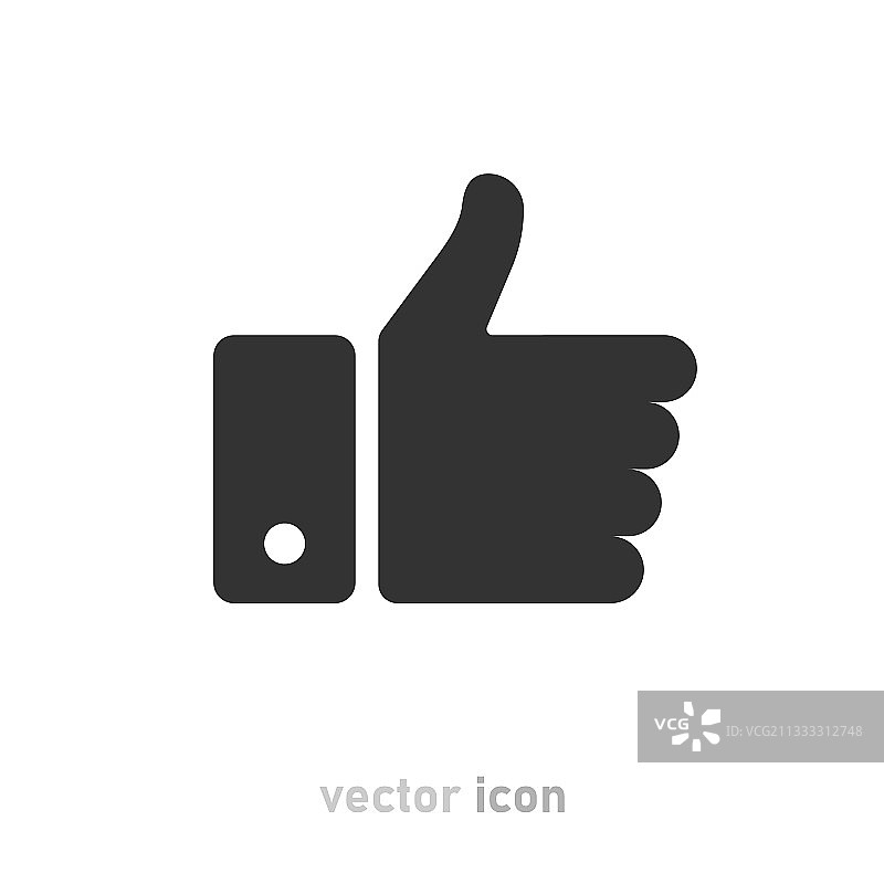 白色背景上的点赞图标图片素材