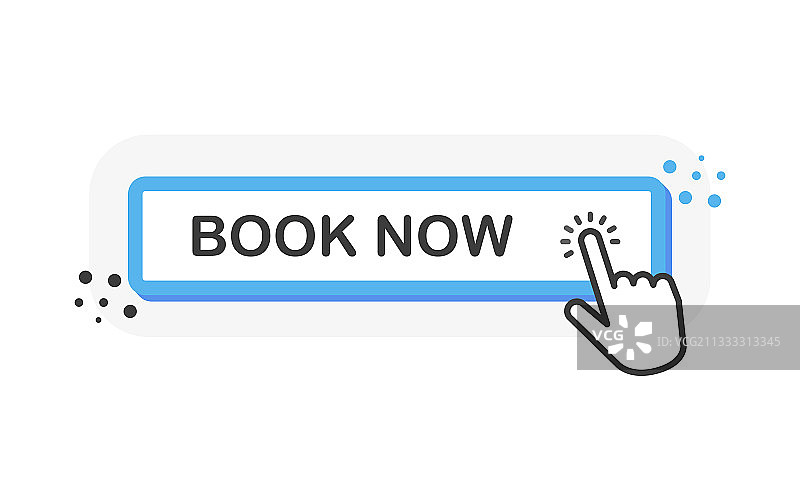 立即预订蓝色3D手指针点击按钮图片素材