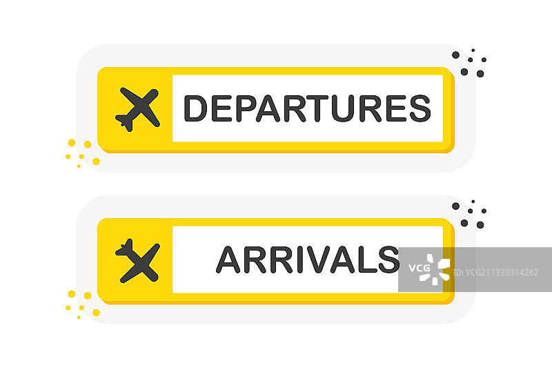 方向与到达信息面板图片素材