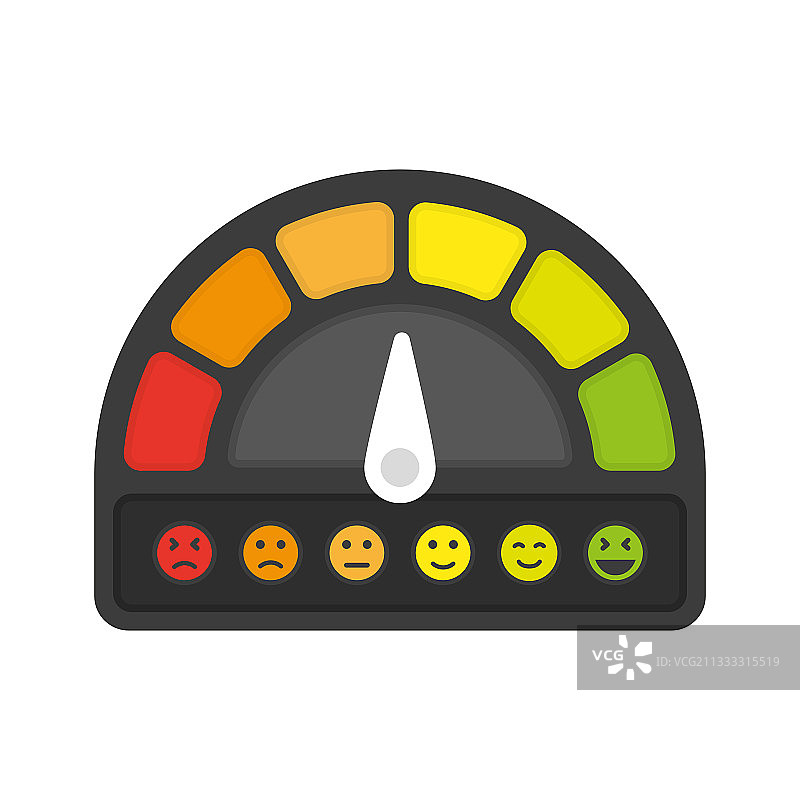 白色背景上的速度计反馈图标图片素材