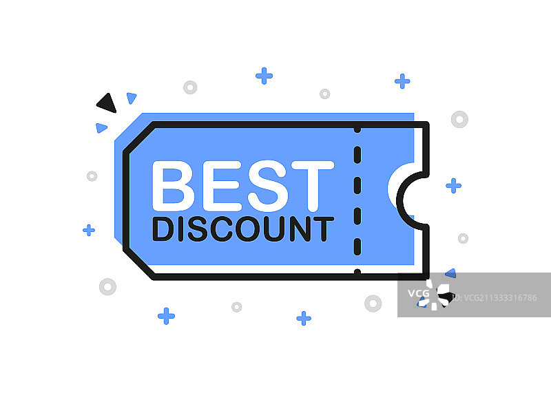 最佳折扣促销代码banner扁平设计图片素材