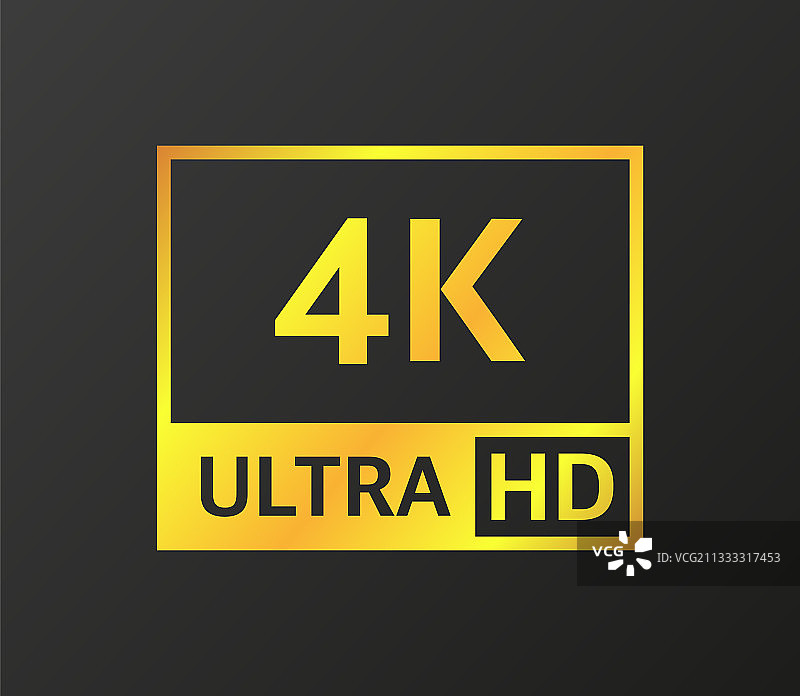 4K超高清、四倍高清、全高清和高清分辨率图片素材