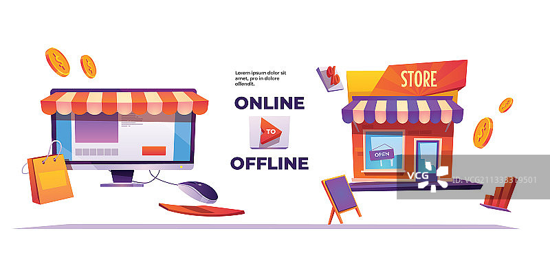 线上到线下系统banner图片素材