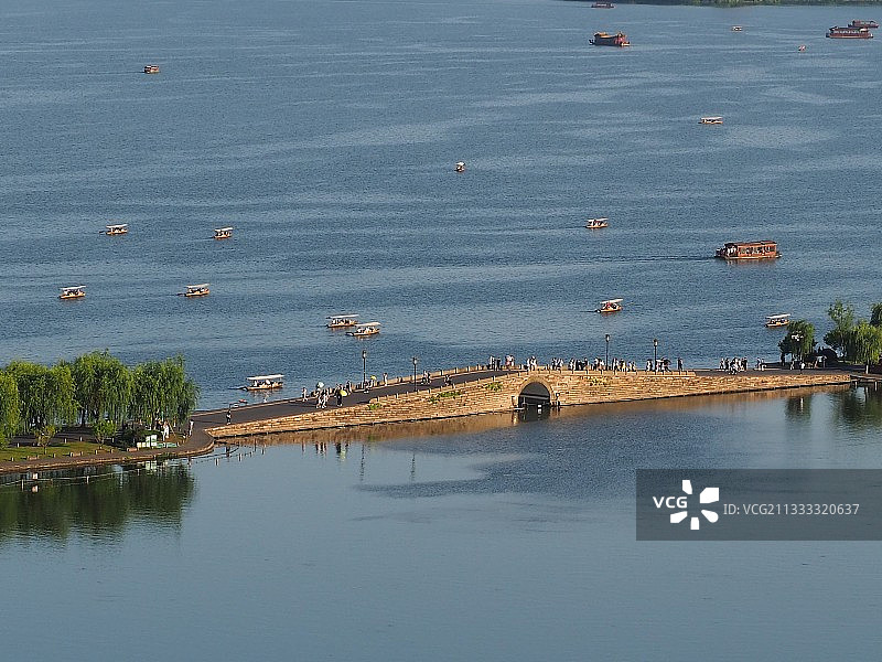 西湖风景区-锦带桥图片素材