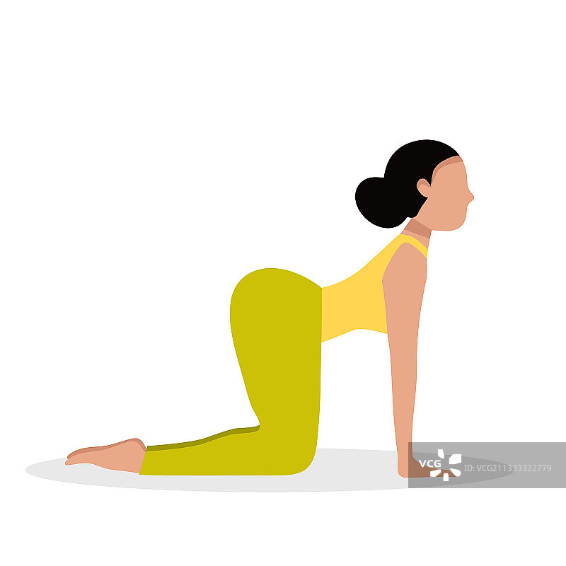 女人做运动瑜伽套装图片素材