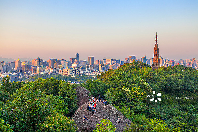 杭州西湖保俶山图片素材