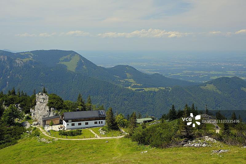 卡姆彭万德峰，海拔1510米，位于德国巴伐利亚州阿绍图片素材