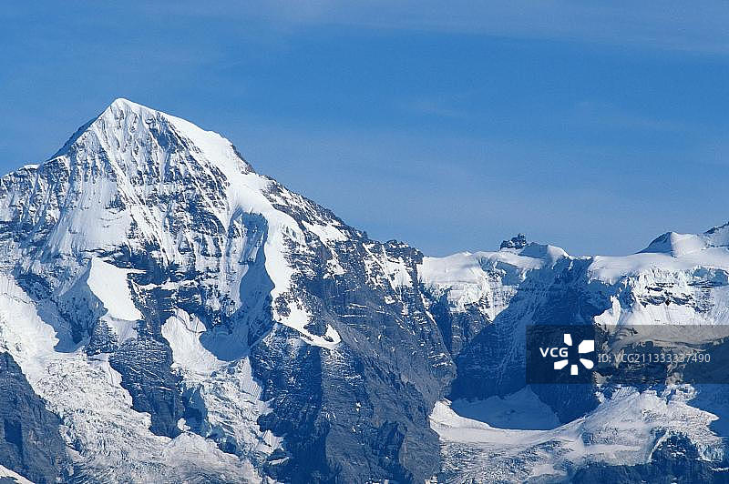 少女峰，伯尔尼高地，伯尔尼阿尔卑斯山，瑞士，欧洲图片素材