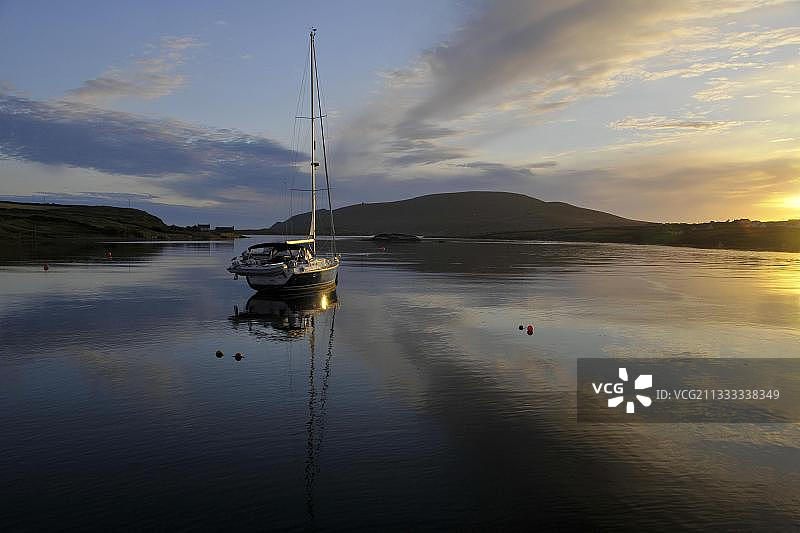 爱尔兰凯里郡艾韦拉半岛的珀特马吉港图片素材