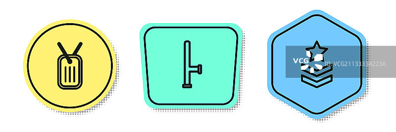 军人身份牌、警用橡胶警棍等元素图片素材