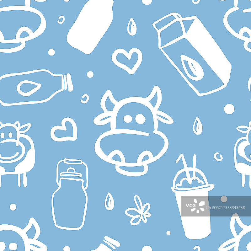 天然乳制品无缝图案图片素材