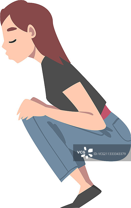 卡通风格的年轻漂亮女子图片素材