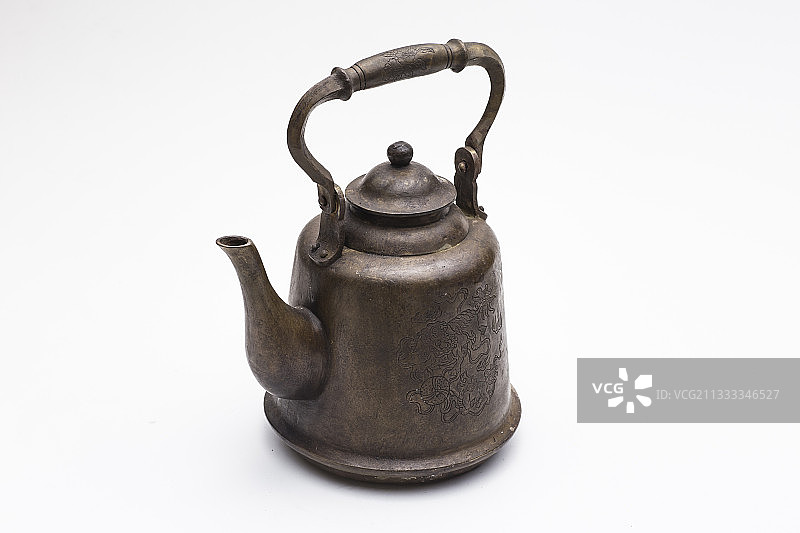 铜制烧水壶图片素材