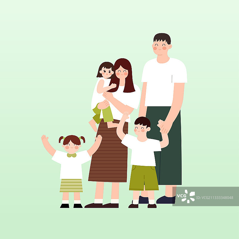 三孩的家庭图片素材