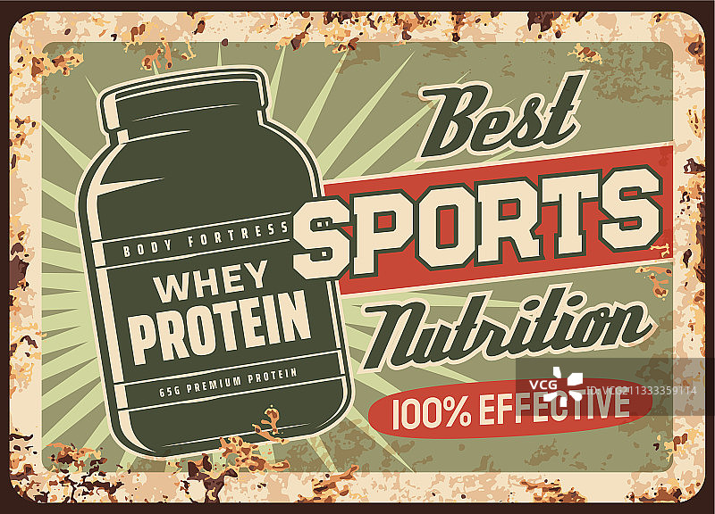 乳清蛋白粉复古铁锈标志牌图片素材