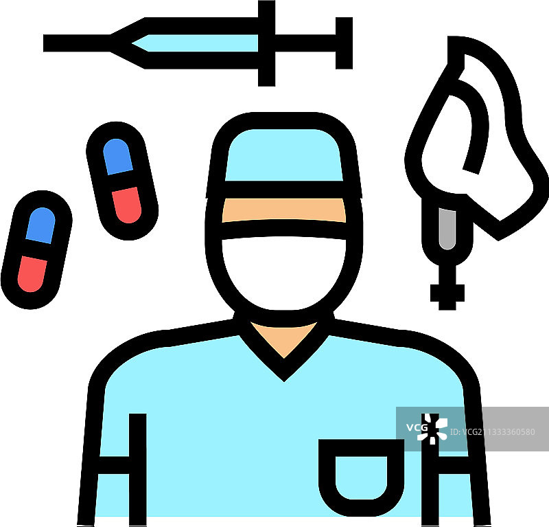 麻醉师的麻醉工具和药物图片素材