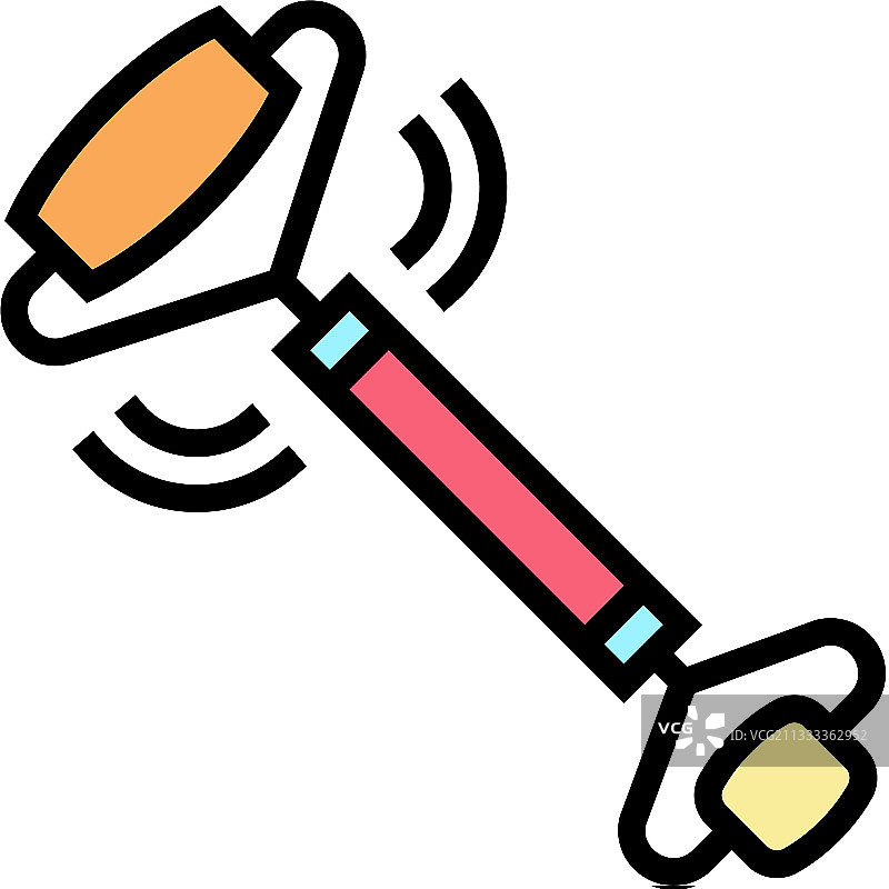 美容院按摩器彩色图标图片素材