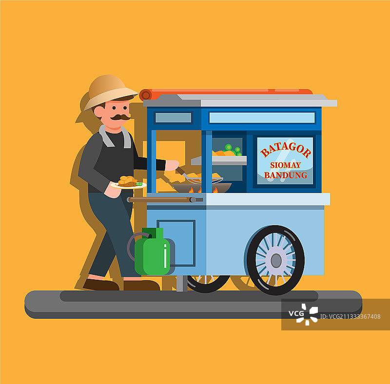 印尼传统街头小吃炸鱼豆腐图片素材