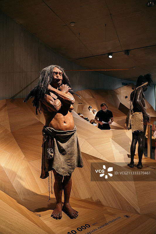 德国尼尔德特人博物馆尼安德特人复原图片素材