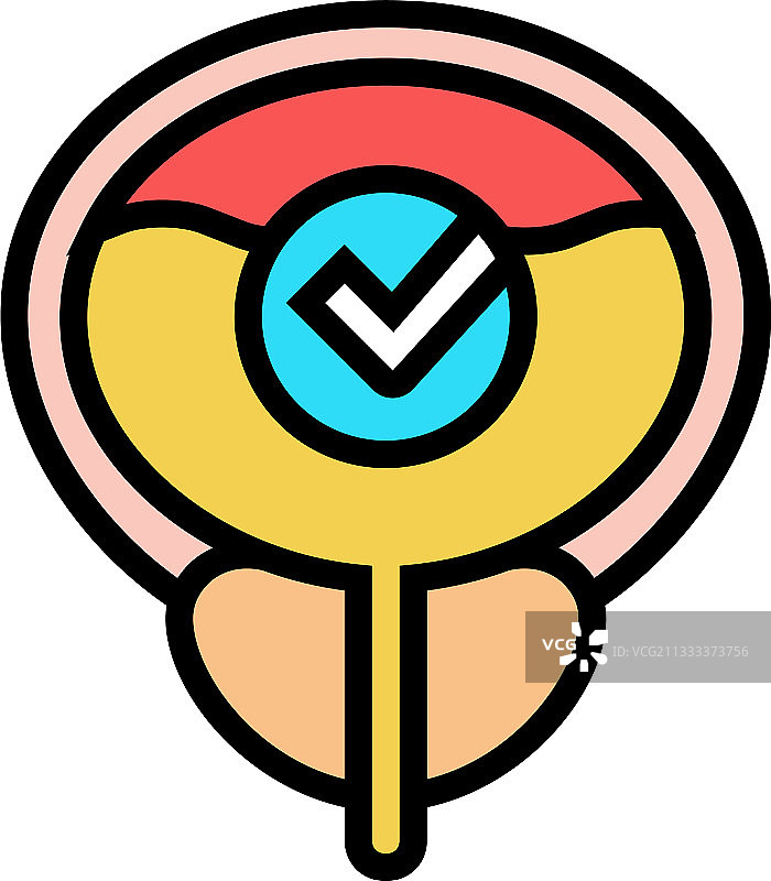 健康的膀胱彩色图标图片素材